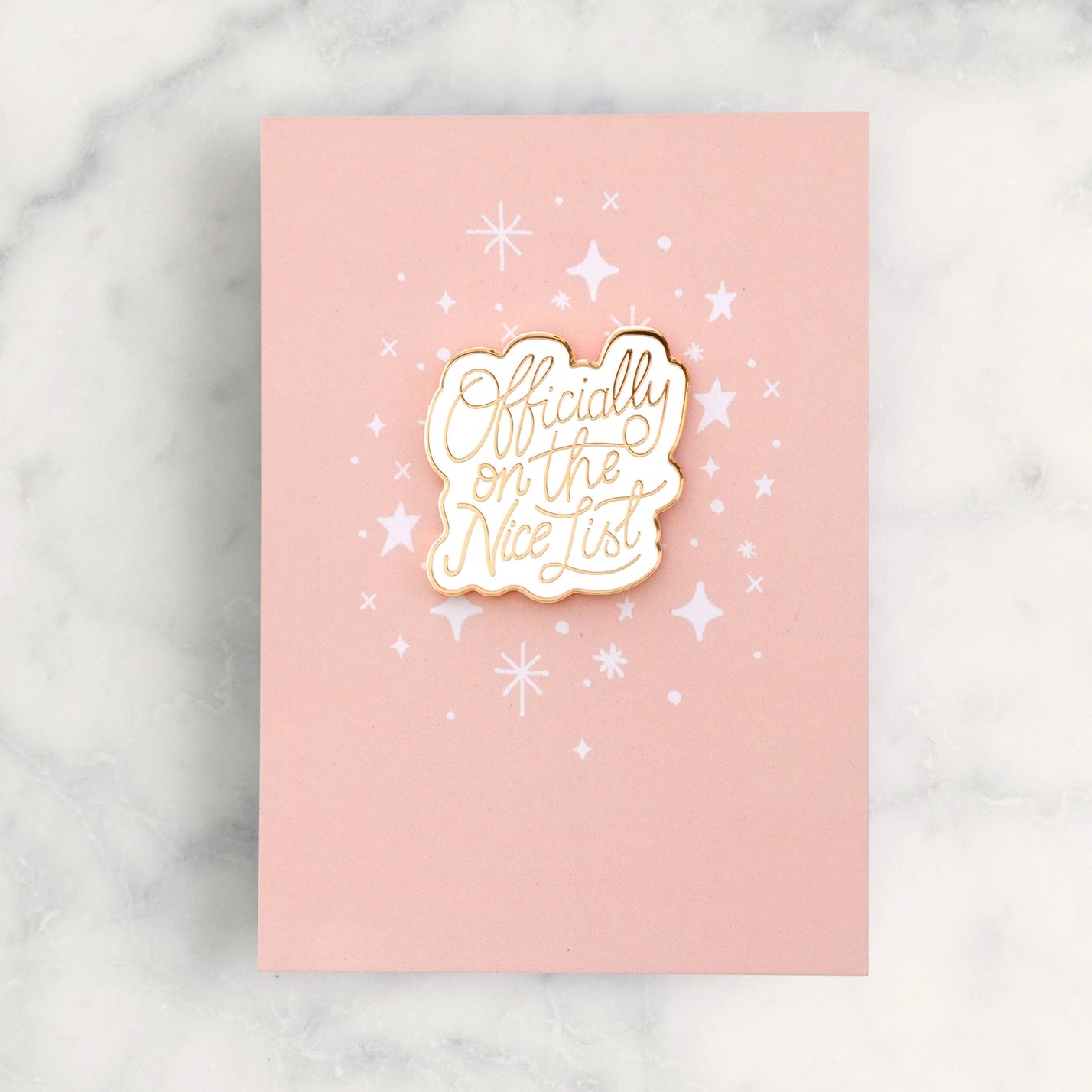 Officially On The Nice List Enamel Badge