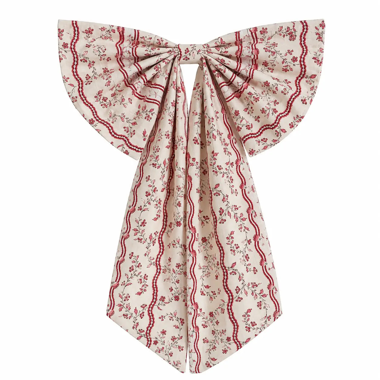 Red Trellis Christmas Bow