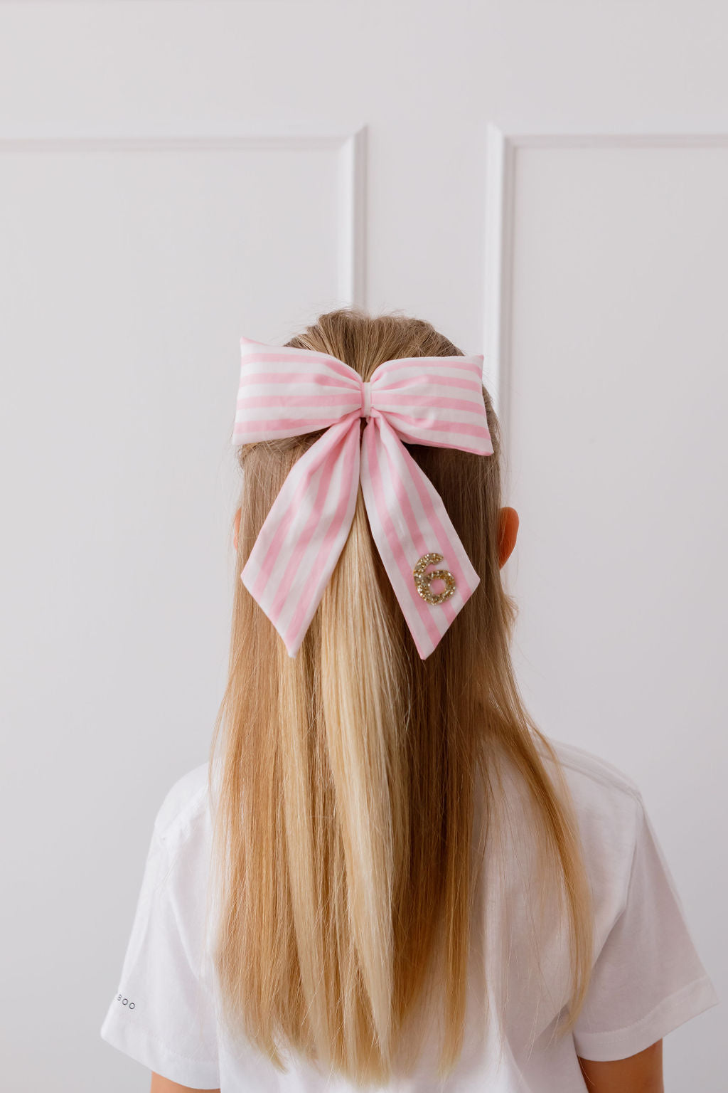 Pink Candy Stripe Bow