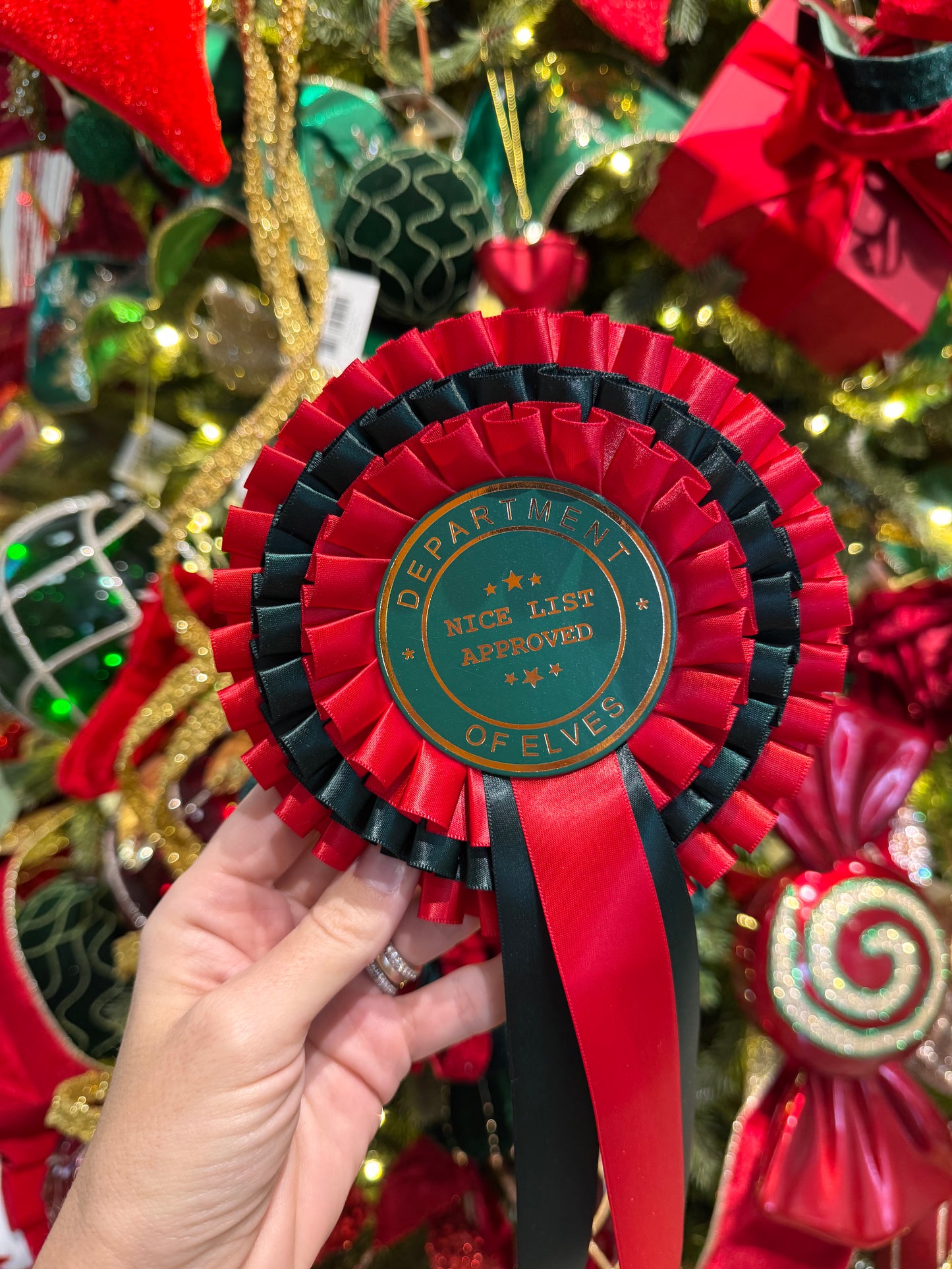 Nice List Rosette Badge