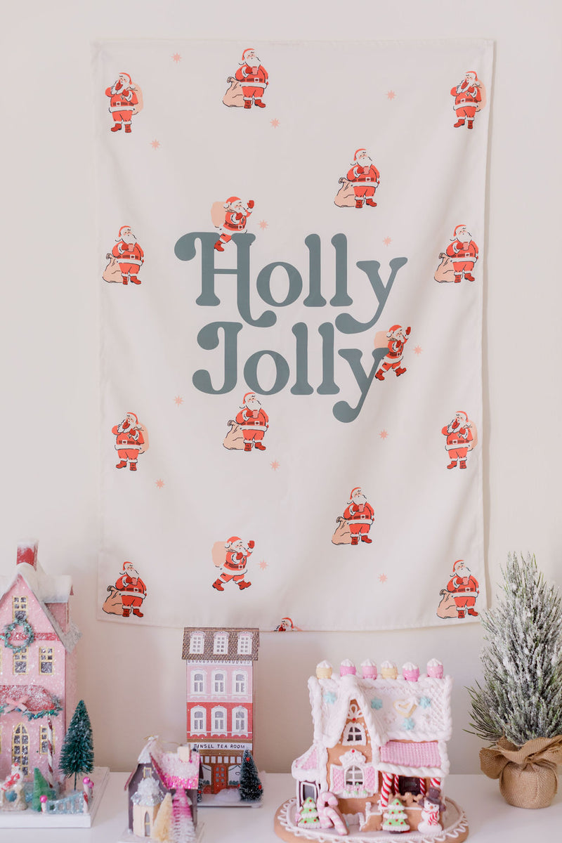 Holly Jolly Santa Banner