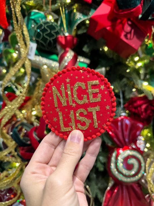 Nice List Pin Badge Gold Star