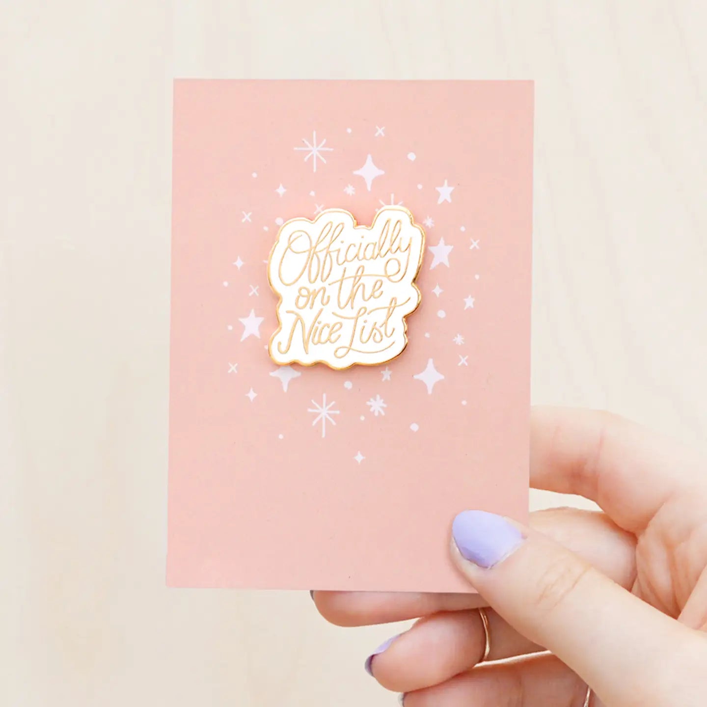 Officially On The Nice List Enamel Badge